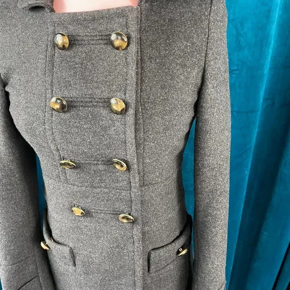 Marc by Marc Jacobs Double Breasted Wool Blend Coat Gray - Picture 4 of 16